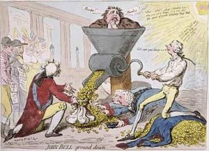 John Bull Ground Down by James Gillray