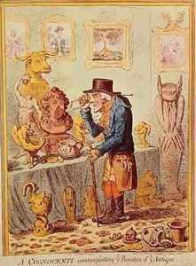 A Cognocenti Contemplating Ye Beauties of Ye Antique by James Gillray