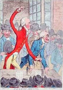 A Hackney Meeting by James Gillray