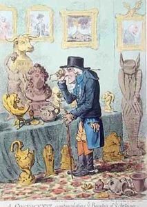 A Cognocenti Contemplating Ye Beauties of Ye Antique 2 by James Gillray