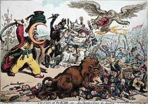 The State of War or The Monkey Race in Danger 2 by James Gillray