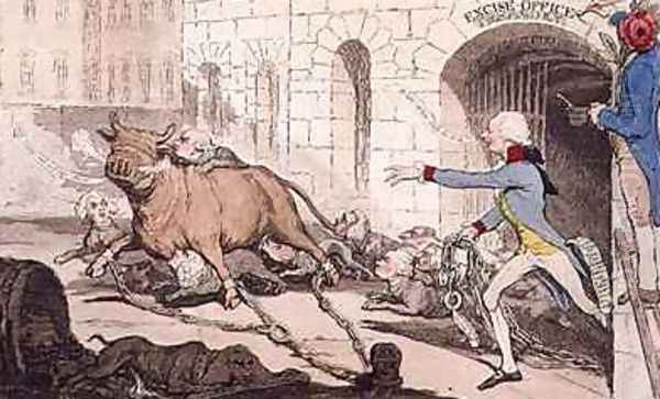John Bull baited by the Dogs of Excise - view 1