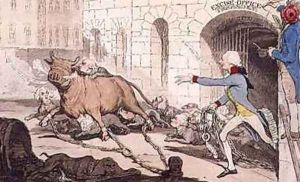 John Bull baited by the Dogs of Excise by James Gillray