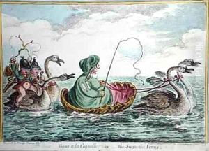 Venus a la Coquelle or The Swan Sea Venus by James Gillray