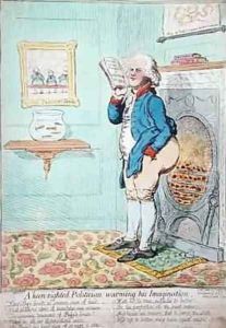 A keen sighted Politician warming his Imagination 2 by James Gillray