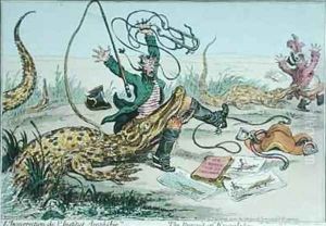 LInsurrection de lInstitut Amphibie or The Pursuit of Knowledge by James Gillray
