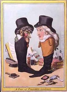 A Pair of Polished Gentlemen by James Gillray