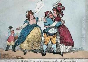 The Devonshire or Most Approved Method of Securing Votes by James Gillray
