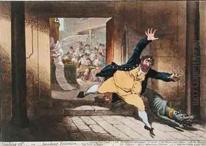 Stealing Off or Prudent Secesion by James Gillray
