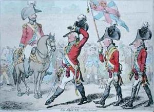 The Salute or The Parade by James Gillray