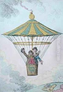 The National Parachute or John Bull conducted to Plenty and Emancipation by James Gillray