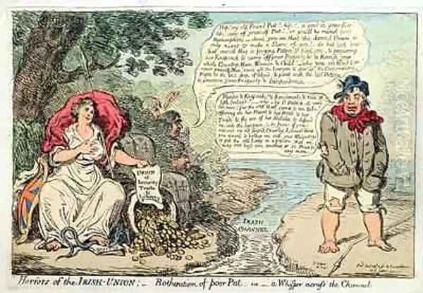 Horrors of the Irish Union Botheration of Poor Pat or A Whisper across the Channel - view 1