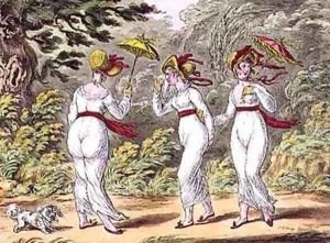 The Graces in a High Wind a Scene taken from Nature in Kensington Gardens by James Gillray