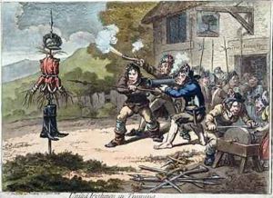 United Irishmen in Training by James Gillray
