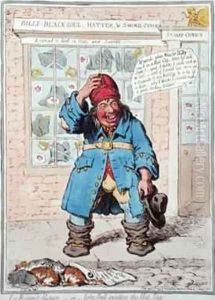 Le Bonnet Rouge or John Bull evading the Hat Tax by James Gillray
