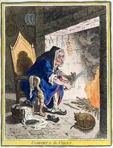 Comfort to the Corns by James Gillray