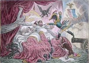 Comforts of a Bed of Roses 2 by James Gillray