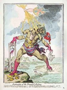 Destruction of the French Colossus by James Gillray