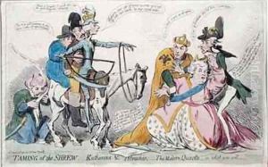 Taming of the Shrew Katherine and Petruchio or The Modern Quixote by James Gillray