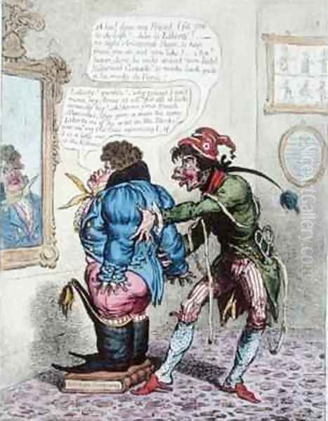 French Taylor fitting John Bull with a Jean de Bry - view 1