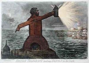 French Telegraph Making Signals in the Dark