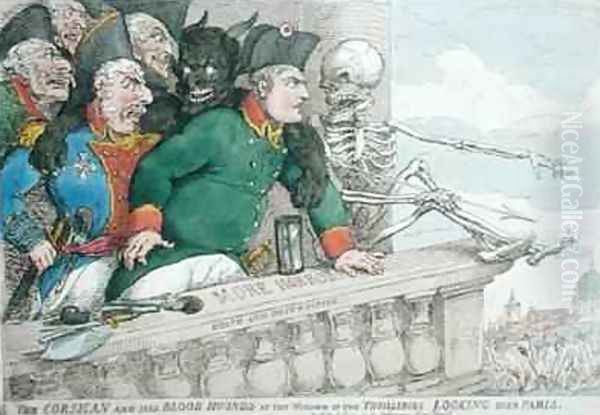 The Corsican and his Blood Hounds at the Window of the Tuilleries Looking over Paris - view 1