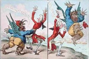 The Tables Turnd by James Gillray