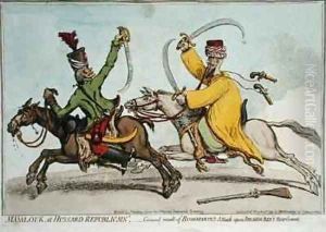 Mamlouk et Hussard Republicain or General Result of Bonapartes Attack upon Ibrahim Beys 1735-1817 Rear Guard by James Gillray