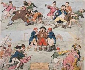 Sans Culottes Feeding Europe with the Bread of Liberty by James Gillray