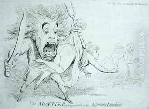 The Monster going to take his Afternoons Luncheon - view 1