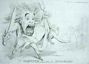 The Monster going to take his Afternoons Luncheon by James Gillray