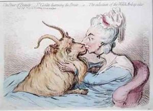 The Power of Beauty St Cecilia Charming the Brute or The seduction of the Welch Ambassador by James Gillray