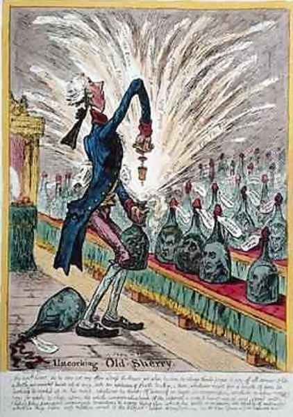 Uncorking Old Sherry by James Gillray