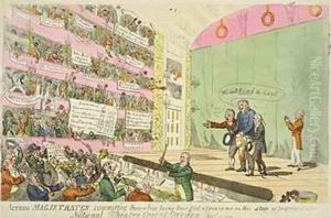 Acting Magistrates commiting themselves being their first appearance as performed at the National Theatre Covent Garden