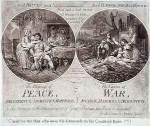 The Blessings of Peace and The Curses of War by James Gillray