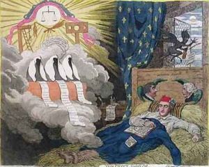 Tom Paines Nightly Pest 2 by James Gillray
