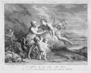 Zephir Und Flora by Jacopo (Giacomo) Amigoni