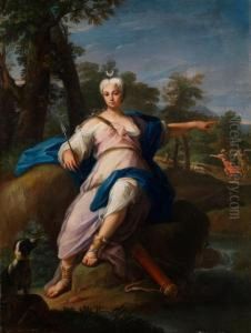 Die Jadgottin Diana by Jacopo (Giacomo) Amigoni