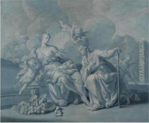 Vetrumnus And Pomona by Jacopo (Giacomo) Amigoni