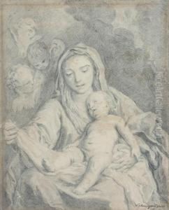 Madonna Con Bambino E Serafini Madonna Con Bambino E Serafini