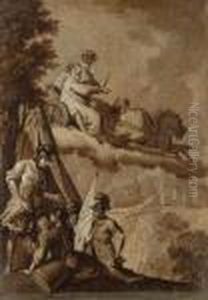 Ambito Di Scene Dalla Gerusalemme Liberata by Jacopo (Giacomo) Amigoni