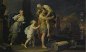 La Fuga Di Enea Da Troia by Jacopo (Giacomo) Amigoni
