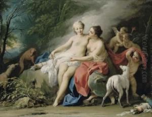 Jupiter And Callisto by Jacopo (Giacomo) Amigoni