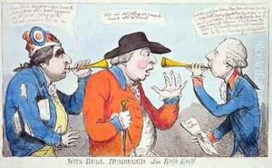 John Bull Humbuggd alias Both Eard by James Gillray