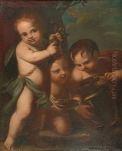 3 Putti by Jacopo (Giacomo) Amigoni