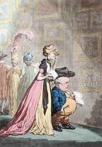 A Peep at Christies or Tally ho and his Nimeney pimmeney Taking the Morning Lounge by James Gillray