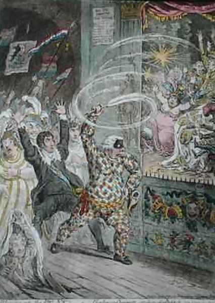 Blowing up the Pic Nics or Harlequin Quixotte attacking the Puppets - view 1