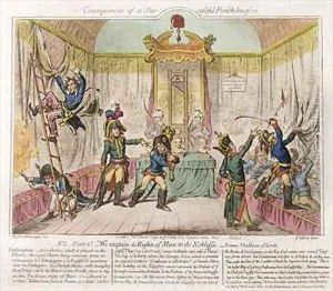 Consequences of a Successful French Invasion or We Explain de Rights of Man to the Noblesse by James Gillray