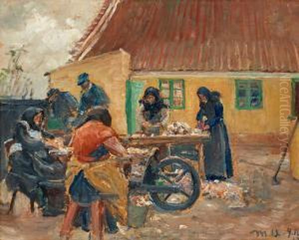 Women Cleaning Fishes - view 1