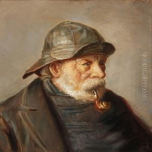 A Fisherman From Skagen Smoking A Pipe